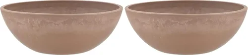 Miniatura 8 de PSW Pot Collection M20C - Maceta baja de plástico compuesto de piedra/madera de 8 pulgadas, sin orificio de drenaje (perforable), maceta