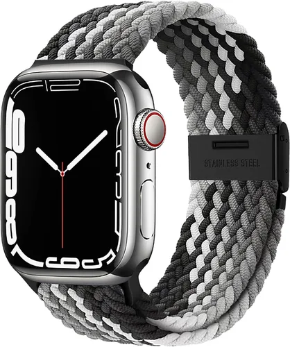 Miniatura 17 de Qimela Correa Compatible con Apple Watch de 1.49/1.57/1.61/1.65/1.73/1.77/1.77/1.93 pulgadas para Mujeres y Hombres, Correa Deportiva Solo Loop