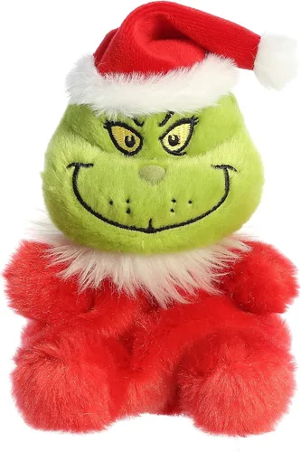 Aurora® Whimsical Dr. Seuss™ Santa Grinch Palm Pals™ Animal de Peluche - Peluche Oficialmente Licenciado para Juego Imaginativo - Perfecto para