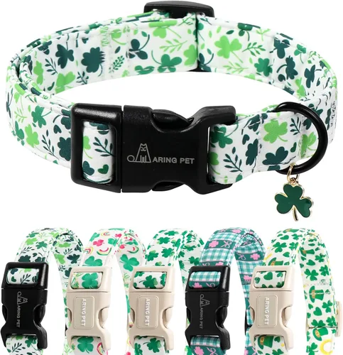 Miniatura 19 de Aring Pet Collar navideño para perro, lindo, ajustable, de algodón, para cachorros, perros pequeños, medianos y grandes, con copos de nieve, rojo Z
