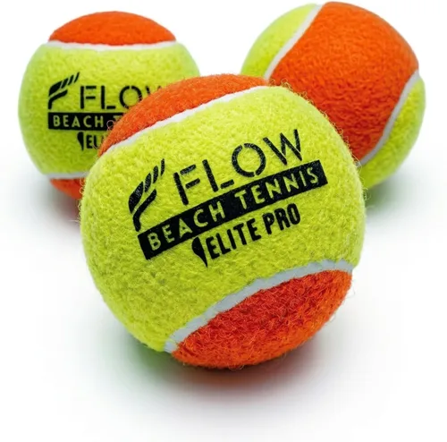Flow - Pelotas de playa para tenis, aprobadas por la ITF, paquete de 3, pelotas de arena de baja compresión