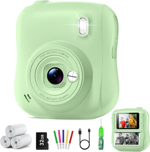 Miniatura 12 de Cámara de impresión instantánea para niños, regalos de Navidad y cumpleaños para niños y niñas de 3, 4, 5, 6, 7, 8, 9, 10, 11, 12 años, videocámara