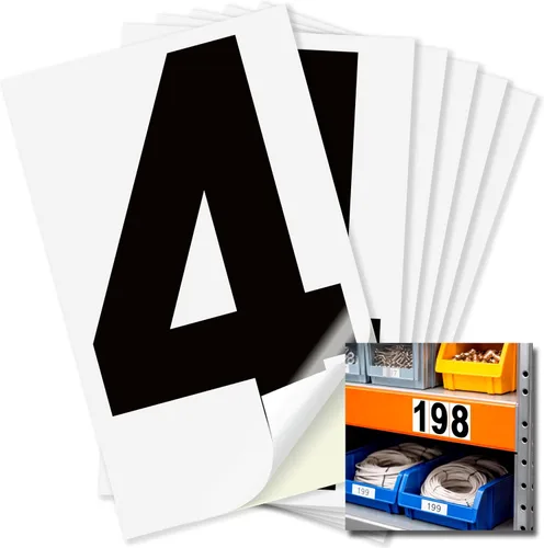 Miniatura 104 de iSYFIX Calcomanías de vinilo negro número 0 (Zero) – Paquete de 6 calcomanías de 1.5 pulgadas – Calcomanías de alta calidad, fondo reflectante