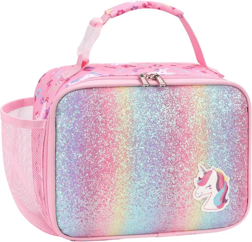 Miniatura 15 de Lonchera Térmica para Niños - Lonchera Reutilizable para Niños con Soporte para Botella de Agua, Bolsa de Almuerzo para Niños Pequeños para Un