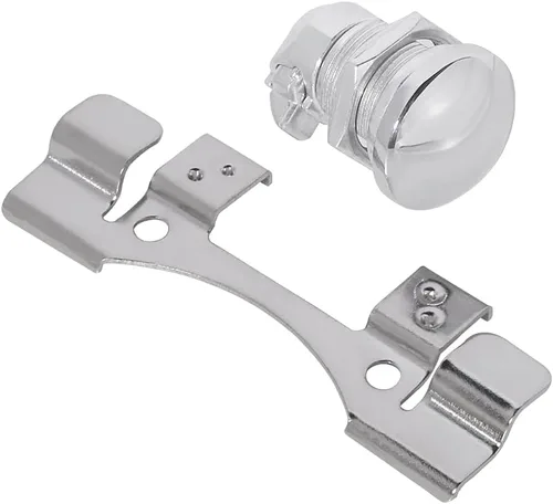 TCT-MOTORPARTS Pestillo de puerta de combustible, botón pulsador, tapa de aceite para Harley Touring Electra Glide Street Glide Road Tri Glide Ultra