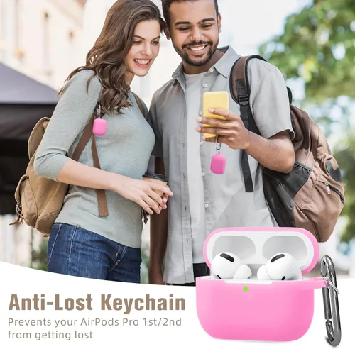 Miniatura 9 de Funda de silicona con iluminación nocturna para AirPods Pro, Hamile con llavero para Apple Airpod Pro 1ª/2ª generación 2019 2022, para mujeres