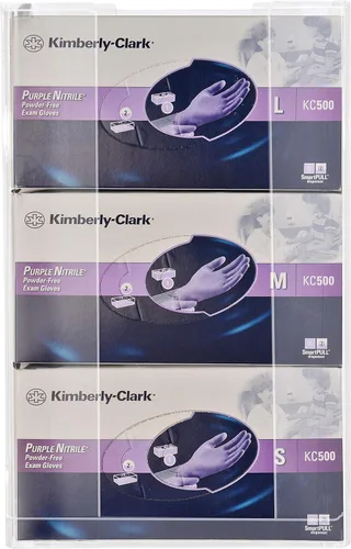 Miniatura 8 de Kantek Dispensador de guantes acrílicos, capacidad de triple caja, fácil intercambio de caja, 10.3 pulgadas de ancho x 3.8 pulgadas de profundidad x