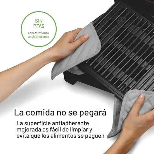 Miniatura 4 de Hamilton Beach Parrilla eléctrica para interiores con control de temperatura ajustable hasta 450F, superficie de 118 pulgadas cuadradas, sirve