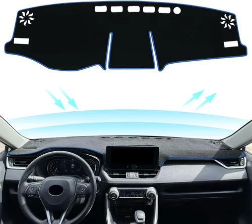 para Accesorios de Toyota Rav4 2025 2024 2023 2022 2021 2020 2019 Cubierta del Tablero Cubierta de Tablero Alfombrilla de Ajuste Personalizado Azul