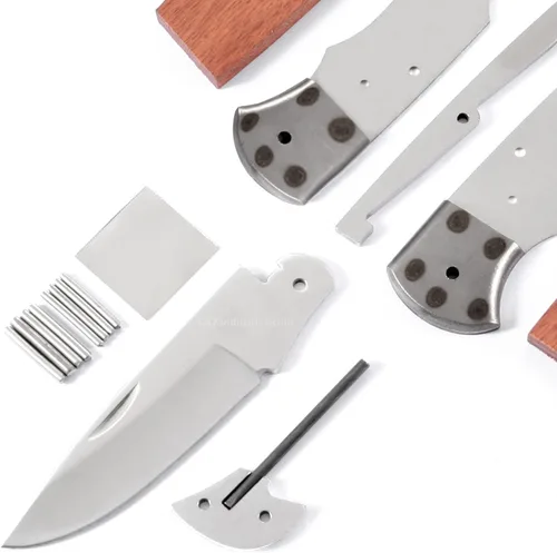 Miniatura 2 de EZSMITH Kit de fabricación de cuchillos – Ranger Lockback – Serie de cuchillos plegables de bricolaje – (kit de piezas)