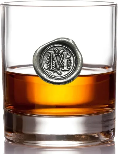 Miniatura 29 de English Pewter Company - Vaso de whisky de 11 onzas con inicial de monograma, regalos únicos para hombres, regalos personalizados con tu elección