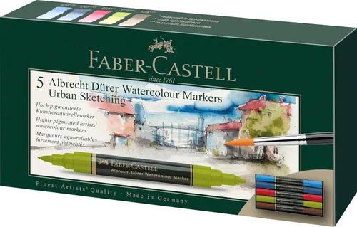 Miniatura 8 de Faber-Castell Albrecht Durer - Marcadores de acuarela Plein Air, cartera de 5, marcadores de acuarela para artistas