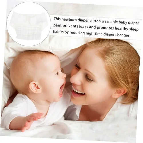 Miniatura 7 de Healeved Pañales de tela lavables para recién nacidos, talla S, pañales reutilizables para bebé con tela impermeable y transpirable, protección