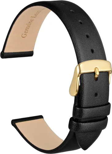 WOCCI Correas de reloj elegantes, correas de repuesto de cuero genuino para hombres y mujeres, ancho de la correa 0.315 in, 0.394 in, 0.472 in,