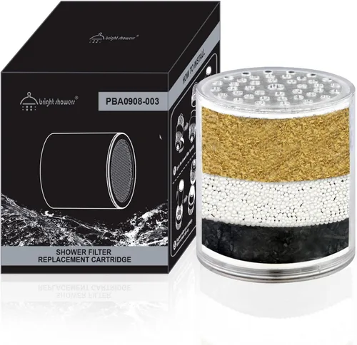 Miniatura 12 de BRIGHT SHOWERS Filtro de ducha, cabezal de ducha de alta salida, filtro de 3 etapas para eliminar agua dura y cloro, mejora la piel, el cabello