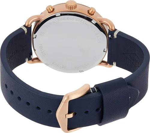 Miniatura 2 de Fossil Commuter - Reloj de cuarzo para hombre de acero inoxidable y piel, estilo casual