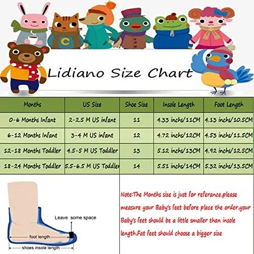 Miniatura 8 de Lidiano. - Zapatos de suela suave de hule antideslizante para bebé, diseño de dibujos animados, para la casa y para exteriores.