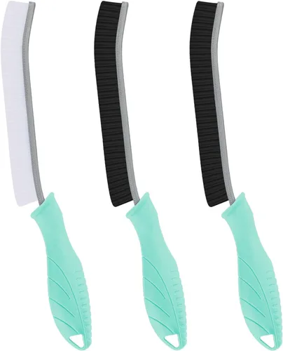 Miniatura 11 de TQRR 3 piezas cepillo de cerdas duras para limpieza de grietas, cepillo de limpieza, cepillo de limpieza para fregadero de cocina, cepillo para Negro