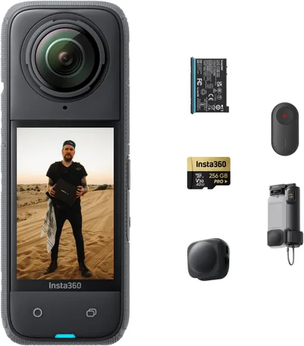 Miniatura 17 de Insta360 X4 Paquete estándar - Cámara de acción impermeable 360 de 8K, video de gran angular 4K, efecto de palo invisible para selfies, protectores
