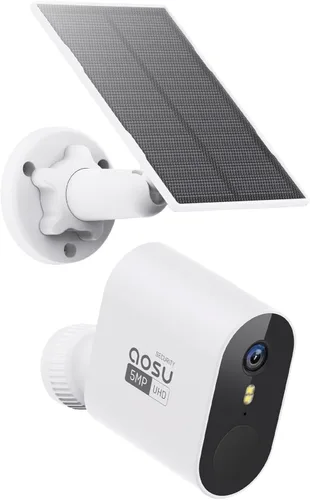 Miniatura 9 de aosu Cámaras de seguridad solar de 3K/5MP Sistema de vigilancia inalámbrica para el hogar al aire libre, ultra gran angular de 166°