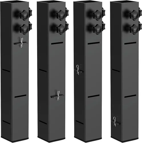 Miniatura 11 de Elevadores de cama de acero al carbono de grado superior 2025 de 2.3 pulgadas de diámetro, altura ajustable (3.2 o 5.1 pulgadas), elevadores de cama
