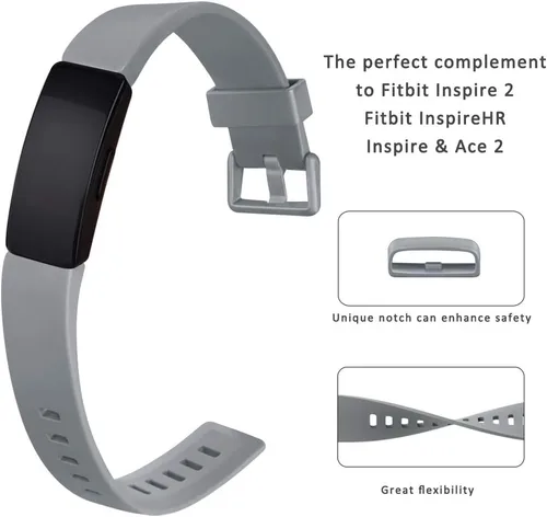 Miniatura 2 de IEOVIEE 4 Pack Compatible Bands for Fitbit Inspire 2, HR, Ace 2 & Inspire, Adjustable Silicone Sport Wristbands