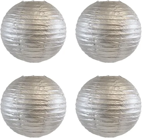 Miniatura 26 de 4 linternas de papel redondas para lámpara de papel, linternas de papel chinas, japonesas para colgar, para boda, cumpleaños, hogar, fiesta, Negro