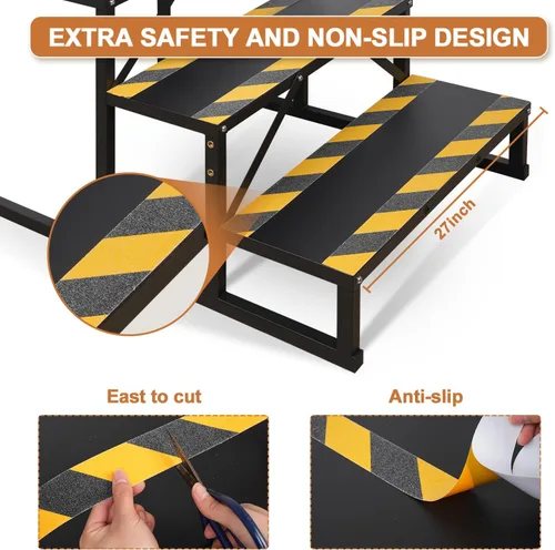 Miniatura 4 de escaleras de 4 pasos para RV, escaleras para tina de hidromasaje, escalera de spa exterior con pasamanos, escalera portátil económica de 5ª rueda