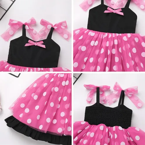 Miniatura 6 de Vestido tutú de verano para niñas pequeñas, sin espalda, vestido de princesa para fiesta de cumpleaños, lentejuelas con volantes, tul con lazo