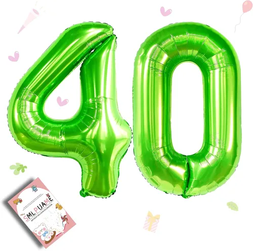 Miniatura 56 de Globos de números de 40 pulgadas del 0 al 9 dorados grandes del número 0, globos digitales para suministros de decoración de celebración de fiesta