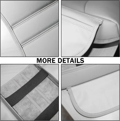 Miniatura 5 de Funda para reposabrazos para Honda Pilot 2023, 2024, 2025, 2026, funda de cuero antiarañazos, protector de reposabrazos de cuero antiarañazos, Gris