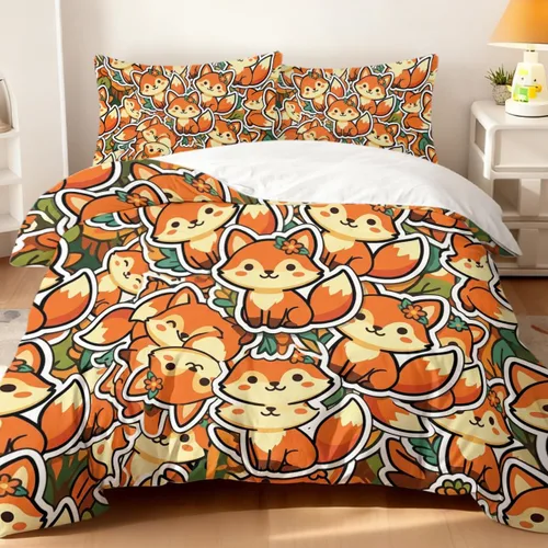 Miniatura 22 de Cute Bear Duvet Cover Set Twin, 3 Pieces Soft Neutral Bedding Calming Cozy Comforter Cover Set Minimal Kawaii Bedroom Decor Microfiber for Relaxing