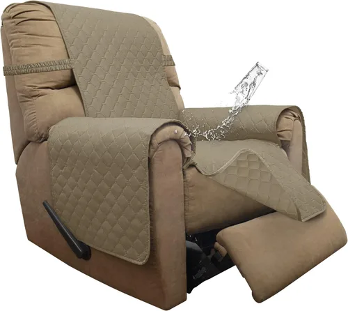 Miniatura 60 de ISSUNTEX Fundas de sofá de dos plazas con doble protección 100% impermeables para sala de estar, fundas para sofá de 2 cojines, protector de muebles