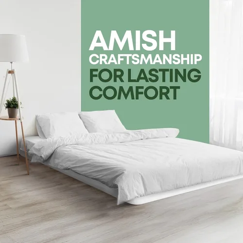 Miniatura 7 de Treaton, Unassembled Queen Bed – 2.5-Inch Wood Box Spring Only – Amish Made in USA – Quiet Noise Free - Replacement Mattress Foundation – Packed