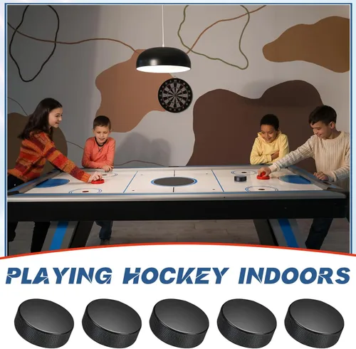 Miniatura 4 de Wettarn Mini discos de hockey sobre hielo de espuma deportiva de 3 pulgadas para interiores con bolsa de malla para niños y adultos, práctica