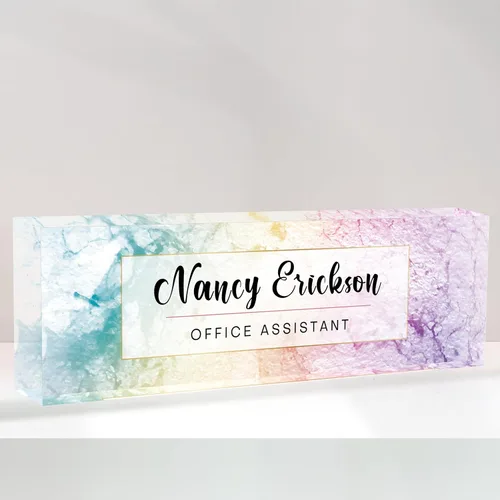 Miniatura 33 de Placa de nombre de escritorio personalizada, placas de identificación acrílicas personalizadas para escritorio, accesorio de oficina para mujeres