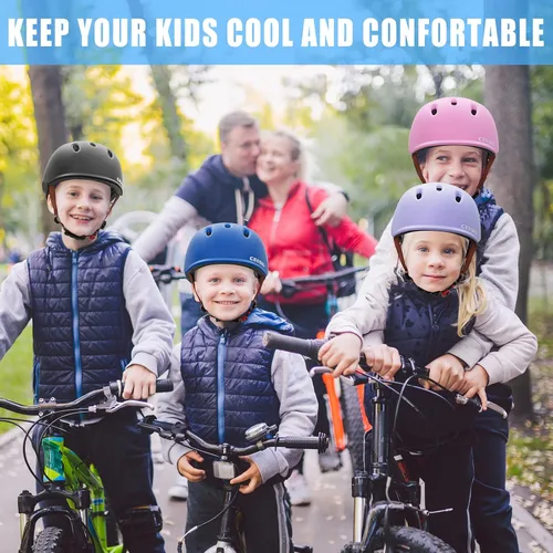 Miniatura 7 de Casco de bicicleta para niños, cascos para niños pequeños para edades 5-8-9-10-12-14-16 años, jóvenes niños y niñas, casco ajustable para niños Rosa