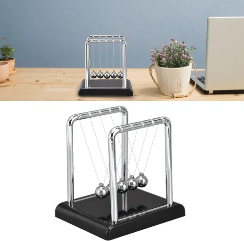 Miniatura 2 de Pissente Bola de péndulo de equilibrio, bolas de péndulo de metal de equilibrio Newtons, juegos de oficina, decoración de escritorio, accesorios