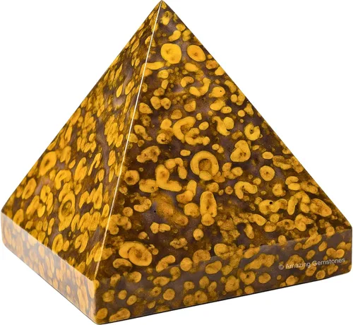 Miniatura 27 de Piedras Curativas de Cristal de Pirámide de Cuarzo Claro de Amazing Gemstone - Figura de Gran Pirámide de 2" de Piedra Natural para Meditación