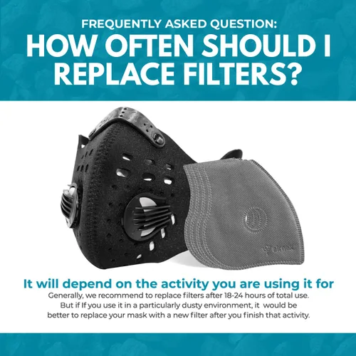 Miniatura 5 de 10 filtros de máscara PM2.5 de carbón activado y 4 válvulas de escape, filtros de máscara facial no tejidos de contaminación del aire, filtro