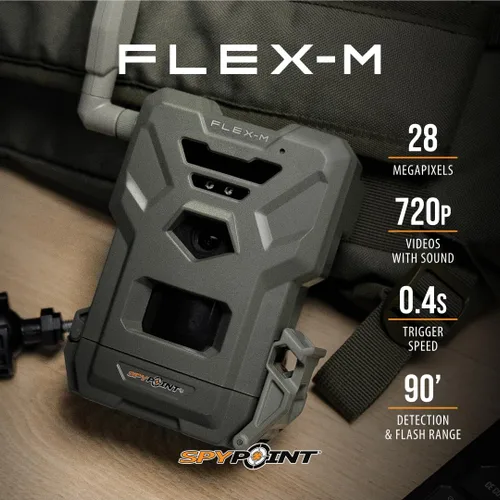 Miniatura 4 de SPYPOINT Flex-M Solar Bundle - Cámara de rastreo celular con panel solar, lo mejor en accesorios de caza, no necesita WiFi