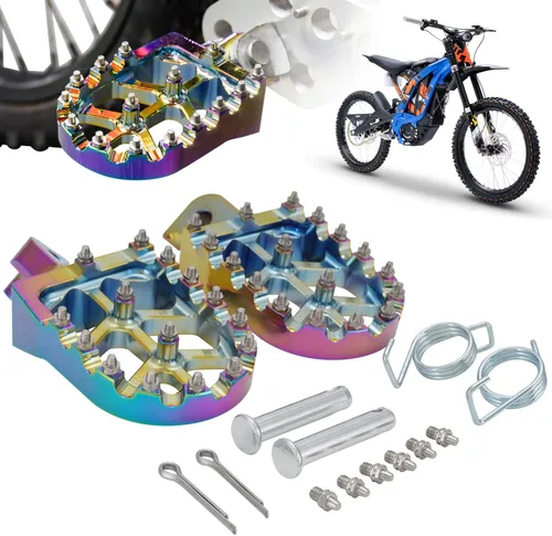 Miniatura 10 de AnXin Reposapiés de Motocicleta Universal CNC para CRF XR CR 50-125cc CT200U Mini Bike SSR Apollo RFZ TaoTao Lifan Kayo Coolster Pit Bike - Negro