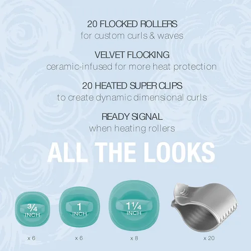 Miniatura 2 de Conair Xtreme Instant Multi-size Hot rodillos de calor con climatizada Clips
