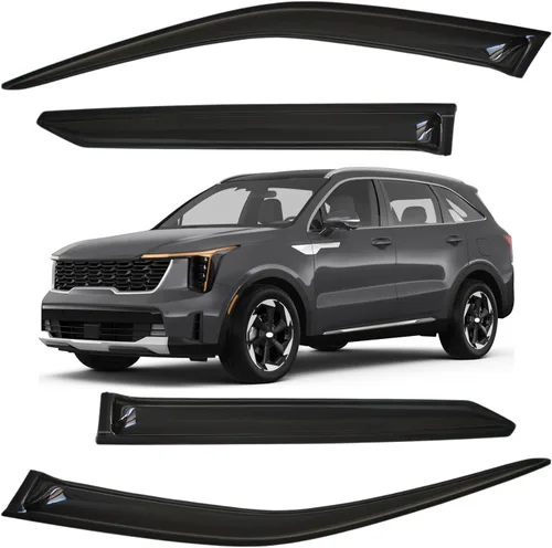 Miniatura 98 de Viseras para ventanas para Mazda 3 Sedán 4 puertas 2004 2005 2006 2007 2008 2009 estilo JDM Mugen, deflector de viento, protector solar y de lluvia