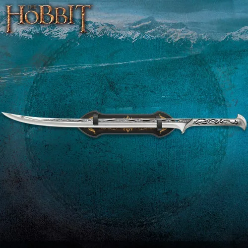 Miniatura 3 de United Cutlery UC3042 Espada de Thranduil 'The Hobbit' Producto oficial Pantalla de pared de madera Certificado de autenticidad 41 7/8