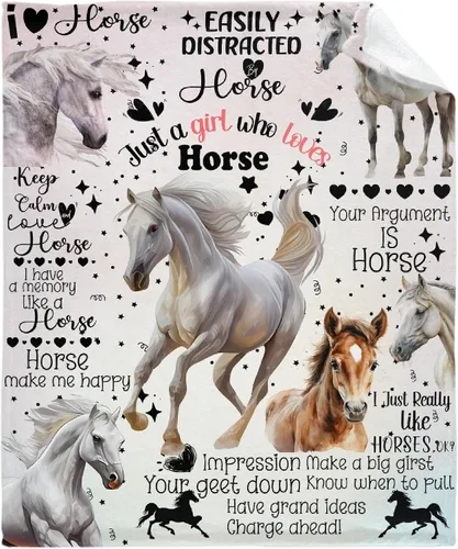 Miniatura 4 de Manta de caballos regalos para niñas y niños, manta de caballo regalos para decoración de bebé, manta de felpa suave y ligera de franela polar