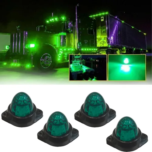 Miniatura 11 de Paquete de 10 luces LED para semirremolques para semirremolques, 12 V, impermeable, luces de pollo ámbar para semircamiones, carga carga, luces