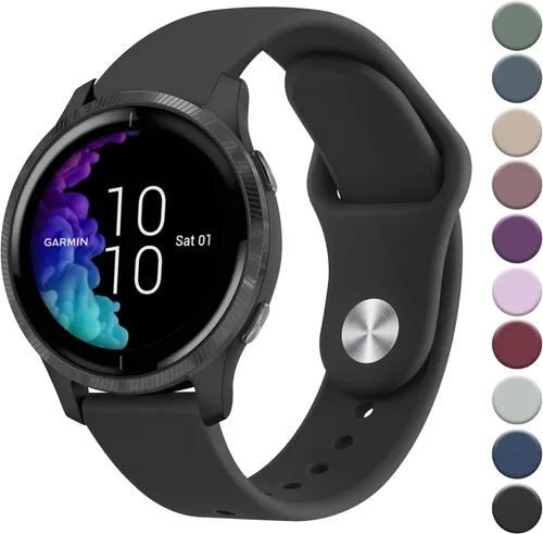 Vanjua Bandas compatibles con Garmin Venu 2 Plus, Venu Sq, Venu y Vivoactive 3, correa de repuesto deportiva de silicona suave para Garmin Vivomove