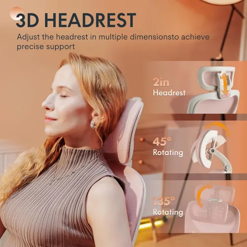 Miniatura 6 de FLEXISPOT Foldex - Silla de oficina ergonómica, silla plegable para espacios pequeños con soporte lumbar, reposabrazos abatibles, reposacabezas 3D