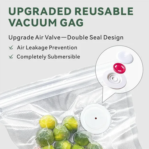 Miniatura 3 de Bolsas selladoras al vacío para alimentos, 30 unidades (11 x 10 pulgadas), sin BPA, bolsas reutilizables para calefacción en microondas, cocina